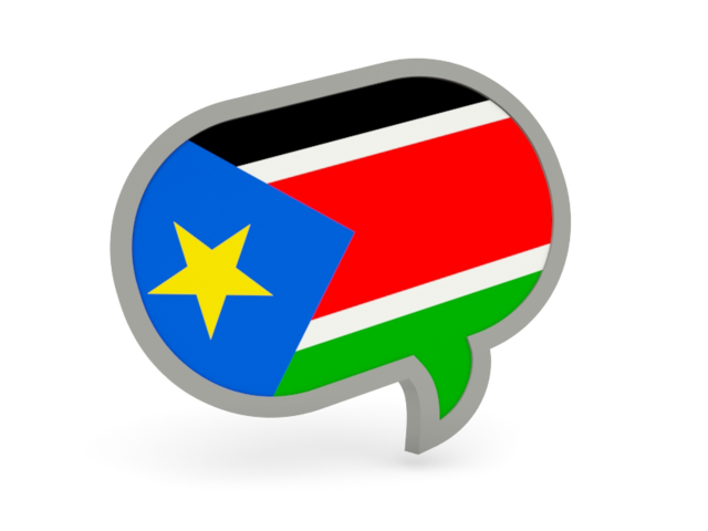 Speech bubble icon. Download flag icon of South Sudan at PNG format