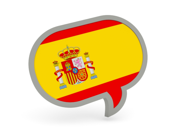 Speech bubble icon. Download flag icon of Spain at PNG format