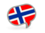 Svalbard and Jan Mayen. Speech bubble icon. Download icon.