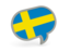 Sweden. Speech bubble icon. Download icon.