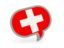 Switzerland. Speech bubble icon. Download icon.