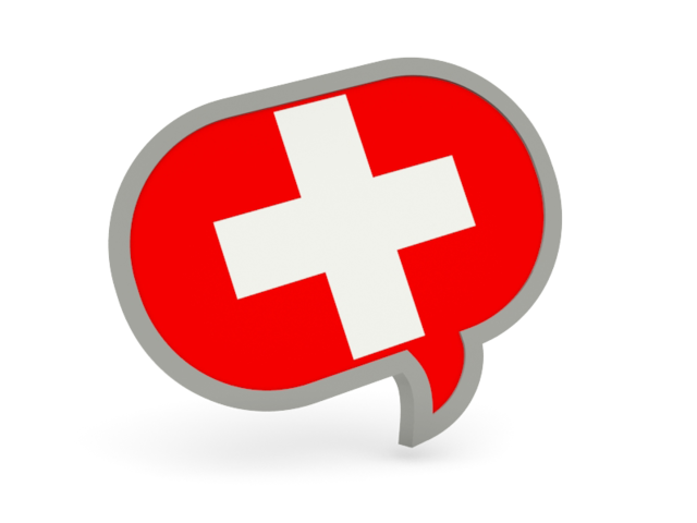 Speech bubble icon. Download flag icon of Switzerland at PNG format