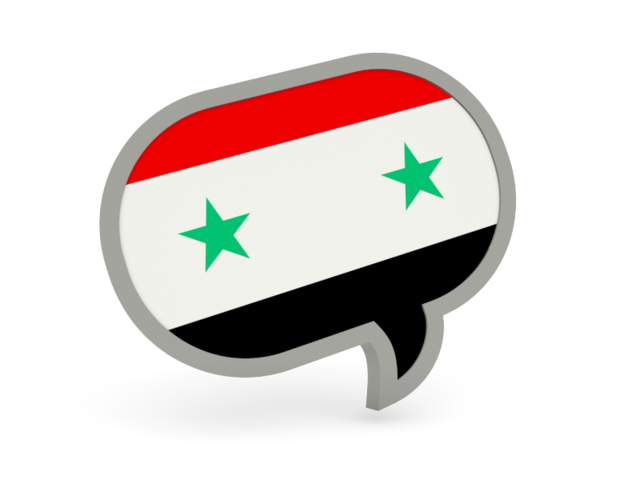 Speech bubble icon. Download flag icon of Syria at PNG format