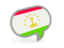 Tajikistan. Speech bubble icon. Download icon.