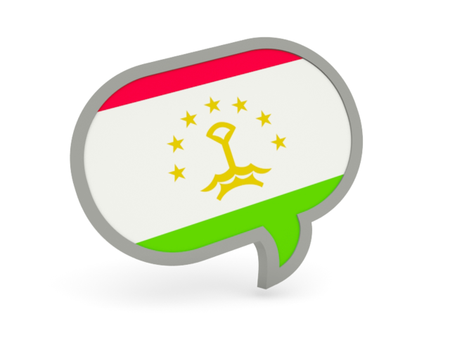 Speech bubble icon. Download flag icon of Tajikistan at PNG format