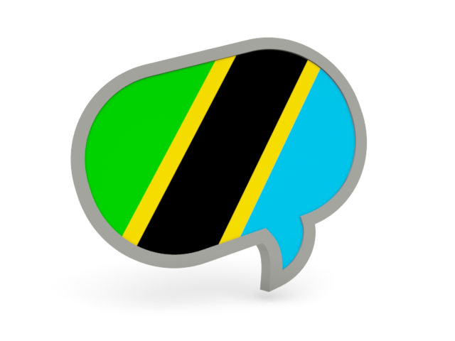 Speech bubble icon. Download flag icon of Tanzania at PNG format