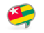 Togo. Speech bubble icon. Download icon.