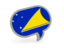 Tokelau. Speech bubble icon. Download icon.