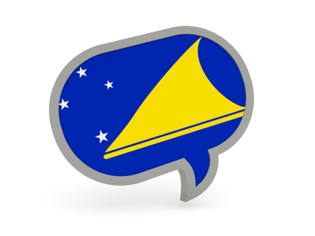 Speech bubble icon. Download flag icon of Tokelau at PNG format