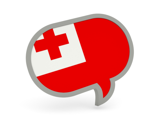 Speech bubble icon. Download flag icon of Tonga at PNG format