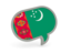 Turkmenistan. Speech bubble icon. Download icon.