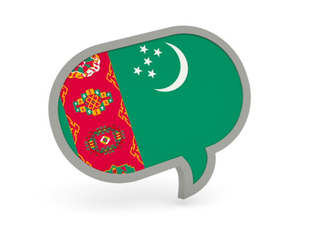 Speech bubble icon. Download flag icon of Turkmenistan at PNG format