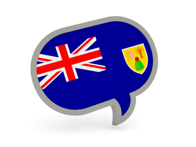 Speech bubble icon. Download flag icon of Turks and Caicos Islands at PNG format