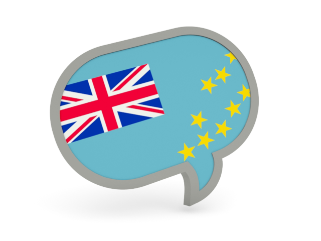 Speech bubble icon. Download flag icon of Tuvalu at PNG format