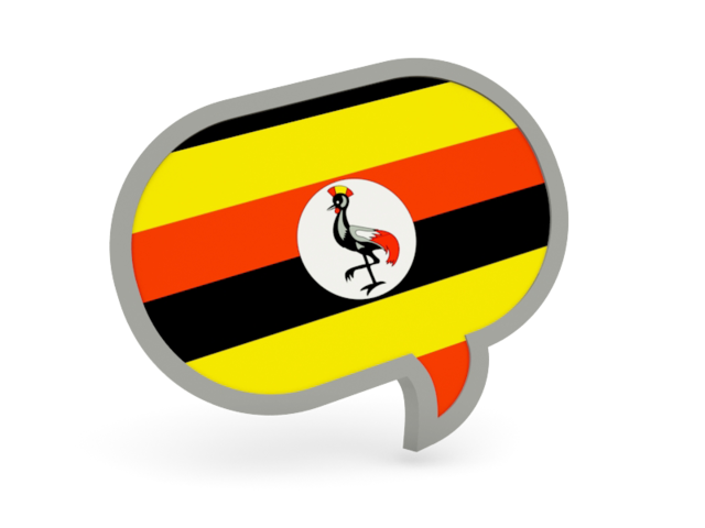 Speech bubble icon. Download flag icon of Uganda at PNG format