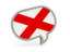Flag of state of Alabama. Speech bubble icon. Download icon