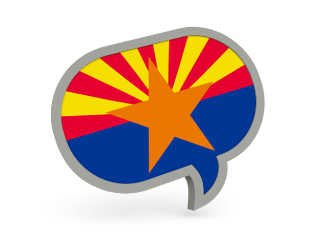 Speech bubble icon. Download flag icon of Arizona