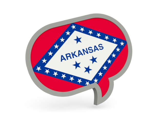 Speech bubble icon. Download flag icon of Arkansas