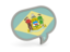 Flag of state of Delaware. Speech bubble icon. Download icon