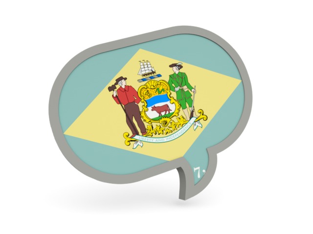 Speech bubble icon. Download flag icon of Delaware