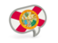 Flag of state of Florida. Speech bubble icon. Download icon