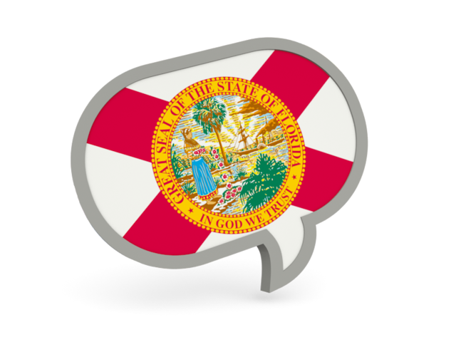 Speech bubble icon. Download flag icon of Florida