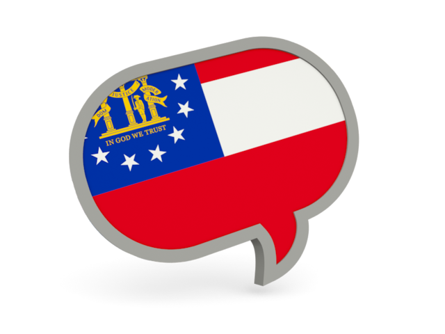 Speech bubble icon. Download flag icon of Georgia