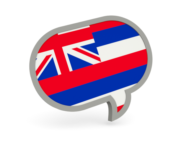 Speech bubble icon. Download flag icon of Hawaii