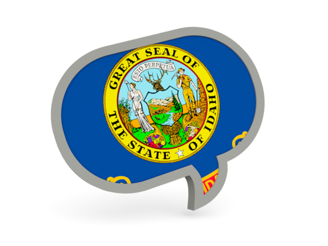 Speech bubble icon. Download flag icon of Idaho