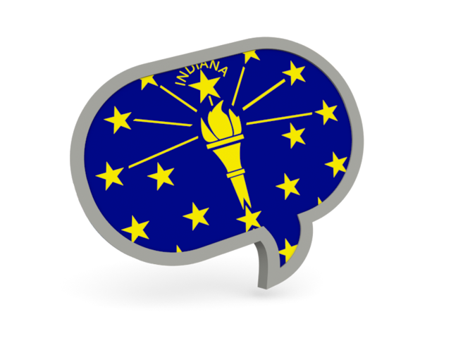 Speech bubble icon. Download flag icon of Indiana