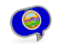 Flag of state of Kansas. Speech bubble icon. Download icon