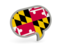Flag of state of Maryland. Speech bubble icon. Download icon