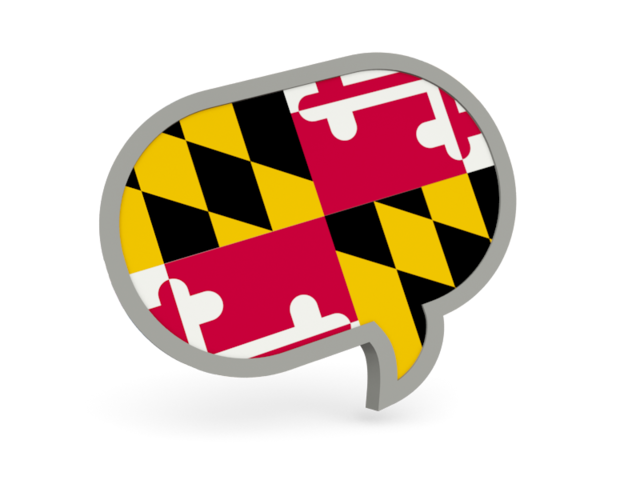 Speech bubble icon. Download flag icon of Maryland