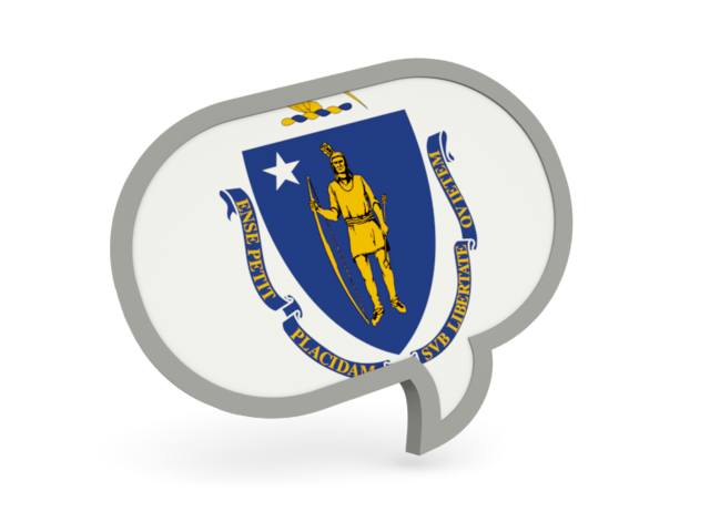 Speech bubble icon. Download flag icon of Massachusetts