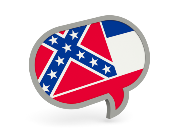 Speech bubble icon. Download flag icon of Mississippi