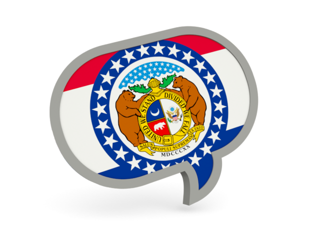 Speech bubble icon. Download flag icon of Missouri