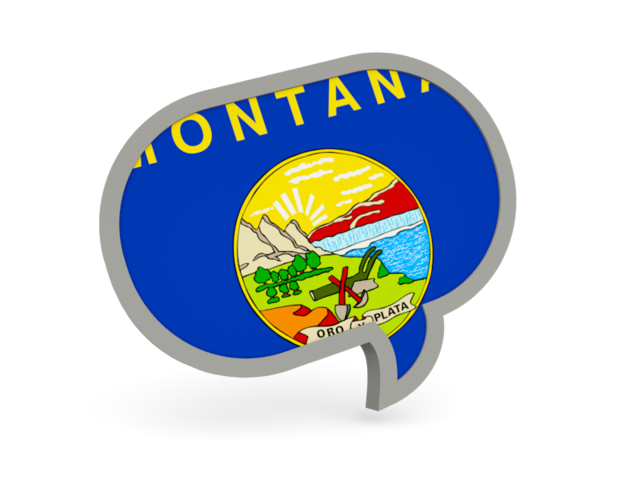 Speech bubble icon. Download flag icon of Montana