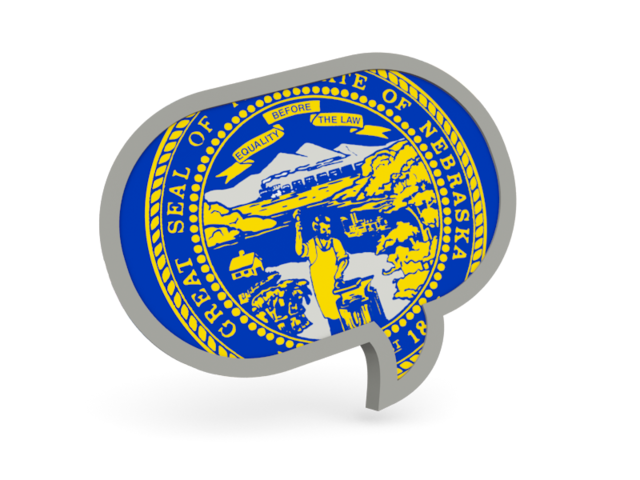 Speech bubble icon. Download flag icon of Nebraska