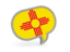 Flag of state of New Mexico. Speech bubble icon. Download icon