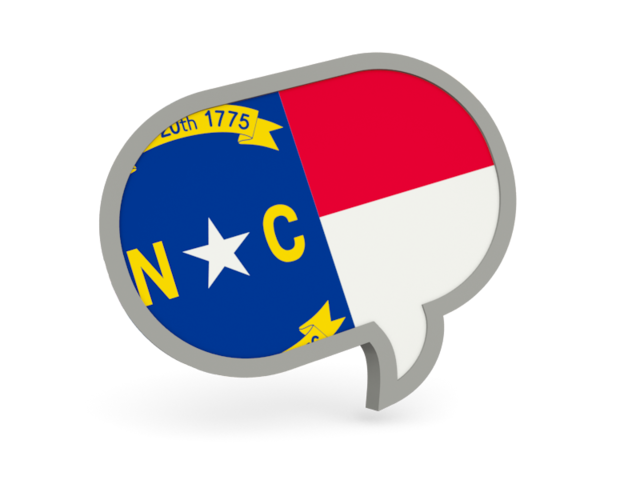Speech bubble icon. Download flag icon of North Carolina