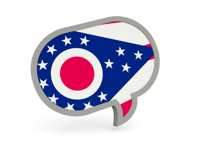 Speech bubble icon. Download flag icon of Ohio