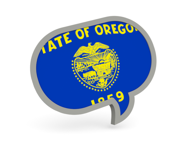 Speech bubble icon. Download flag icon of Oregon