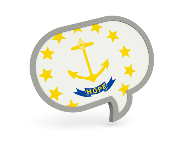 Speech bubble icon. Download flag icon of Rhode Island