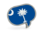 Flag of state of South Carolina. Speech bubble icon. Download icon