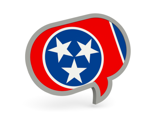 Speech bubble icon. Download flag icon of Tennessee