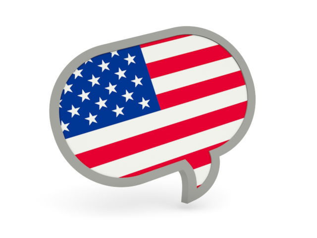 Speech bubble icon. Download flag icon of United States of America at PNG format