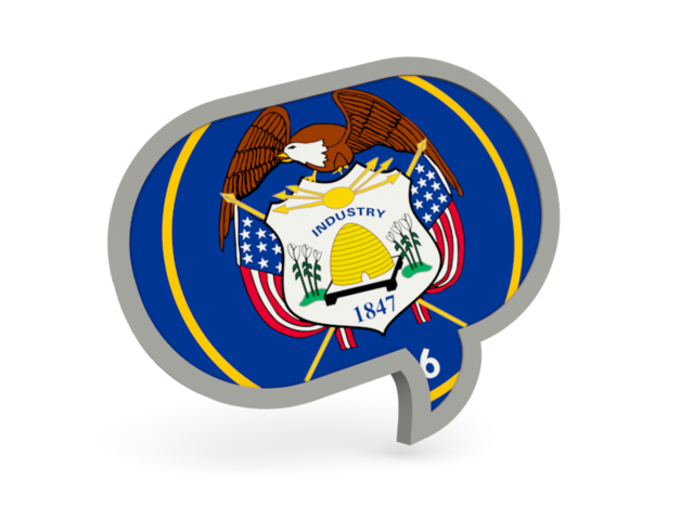 Speech bubble icon. Download flag icon of Utah