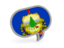 Flag of state of Vermont. Speech bubble icon. Download icon