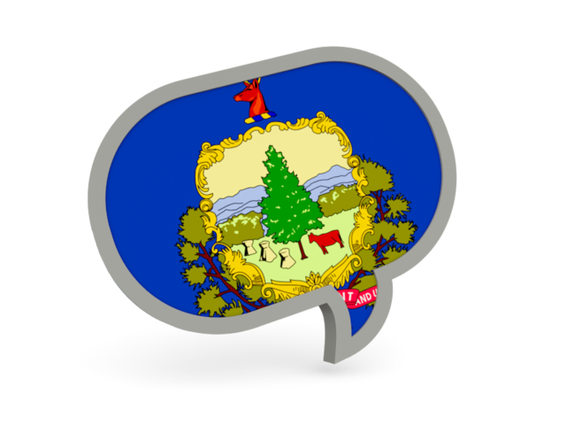 Speech bubble icon. Download flag icon of Vermont