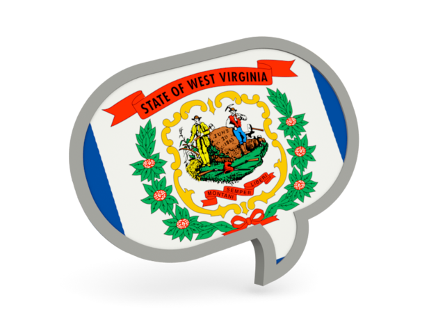 Speech bubble icon. Download flag icon of West Virginia